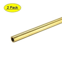 uxcell 2PCS 0.15mm x 0.4mm x 500mm Brass Pipe Tube Round Bar Rod for RC Boat